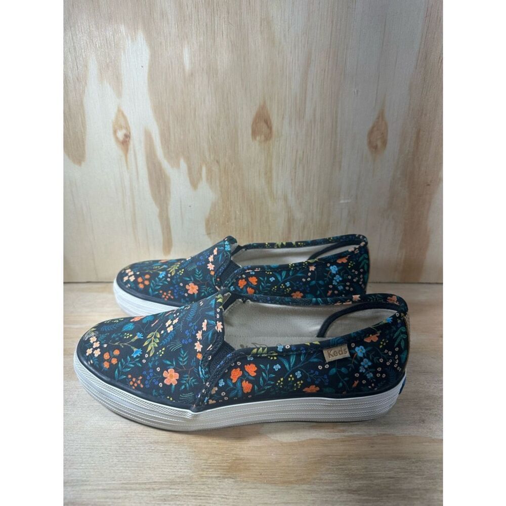 Keds x Rifle Paper Co Floral Slip-On Canvas Loafers Women’s Size 7